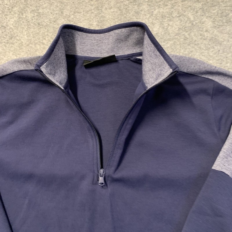 Under Armour Pullover Mens L 1/4 Zip Blue Gray Pockets gallery