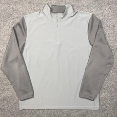 Nike Golf Pullover Mens Large Gray Dri-FIT 1/4 Zip Golf Stretch Colorblock Top