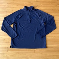 Rhone Session 1/4 Zip Performance Pullover Golf LPGA Logo Mens Medium M Blue