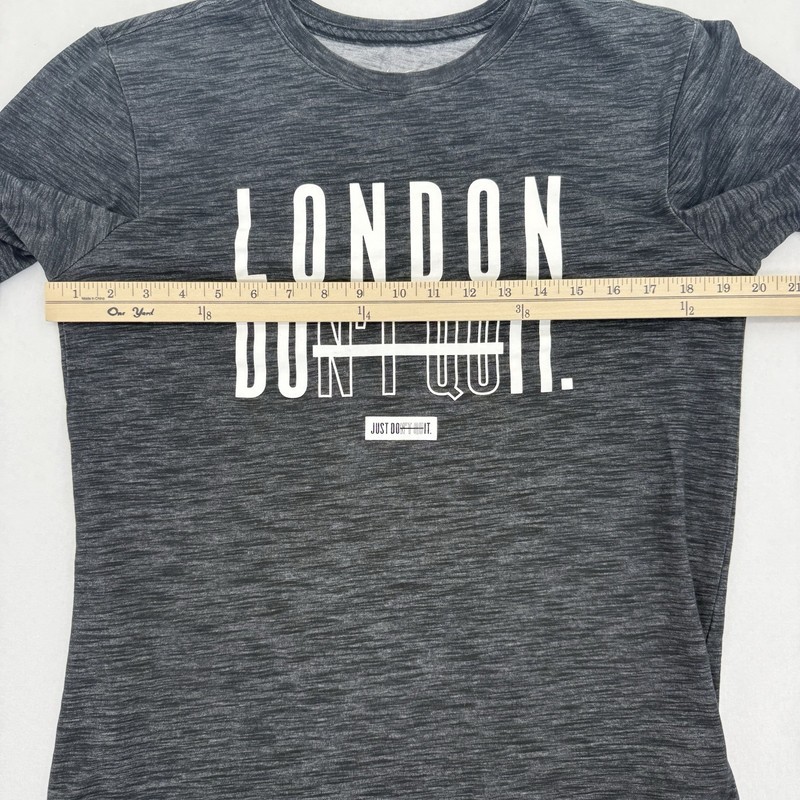 Nike London Dont Quit Shirt Men’s S Black Gray Dri Fit Athletic Gym Workout gallery