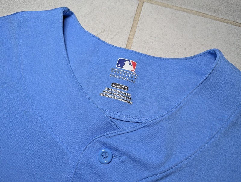 KC Royals Men's XL MLB Genuine Merchandise Button Up Jersey Blue gallery