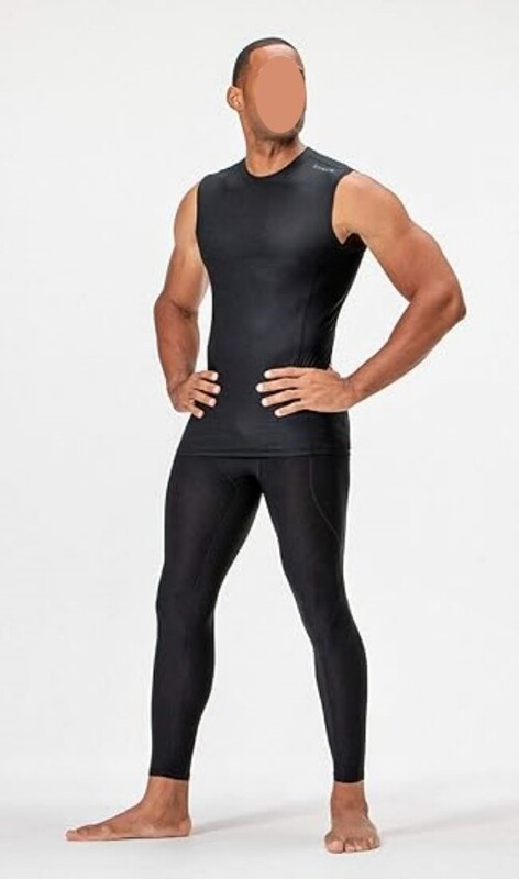 3 Pack Black/Camo/White Men's Baselayer Athletic Compression Shirts Sleeveless gallery
