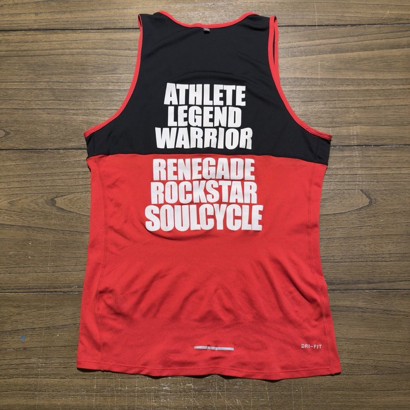 Nike Men's Soulcycle Racer Singlet w Ath Mantra Size Medium gallery