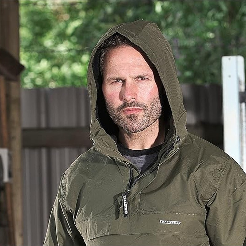 Mens Tuffstuff Sutherland Waterproof Windbreaker Hooded Top with Taped Seams gallery
