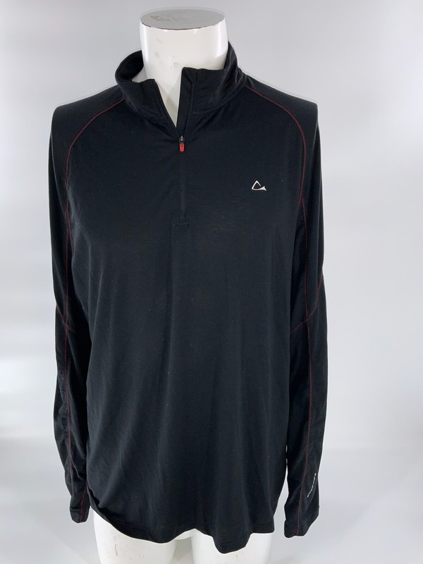Paradox Merino Blend DriRelease Pullover XL Men Gray ¼ Zip Poly Wool YGI B2-447 gallery