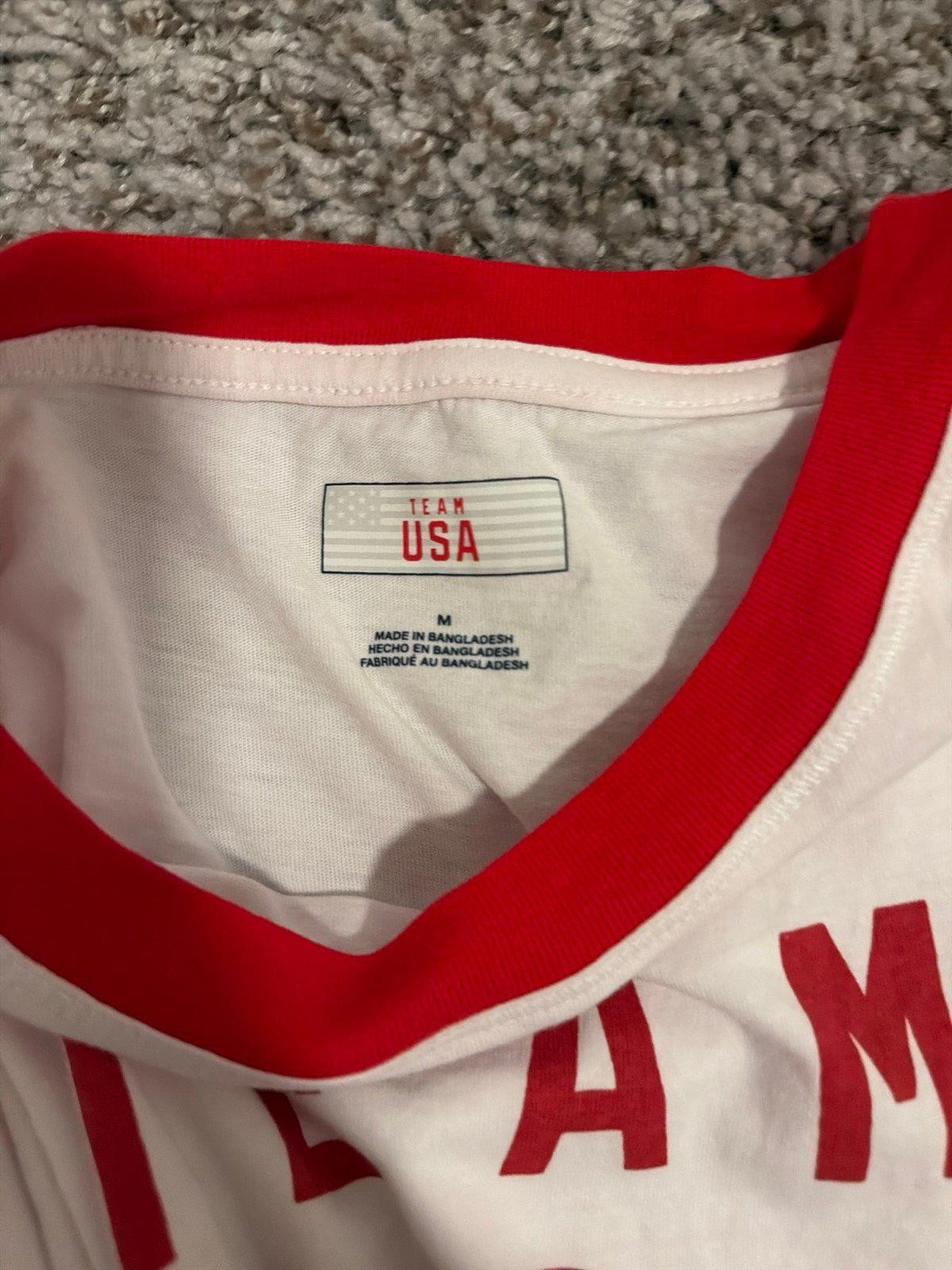 Team USA Mens White Red Shirt M gallery