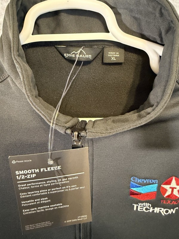 Eddie Bauer Smooth Fleece Base Layer 1/2 Zip Top Men's XL Gray NWT gallery