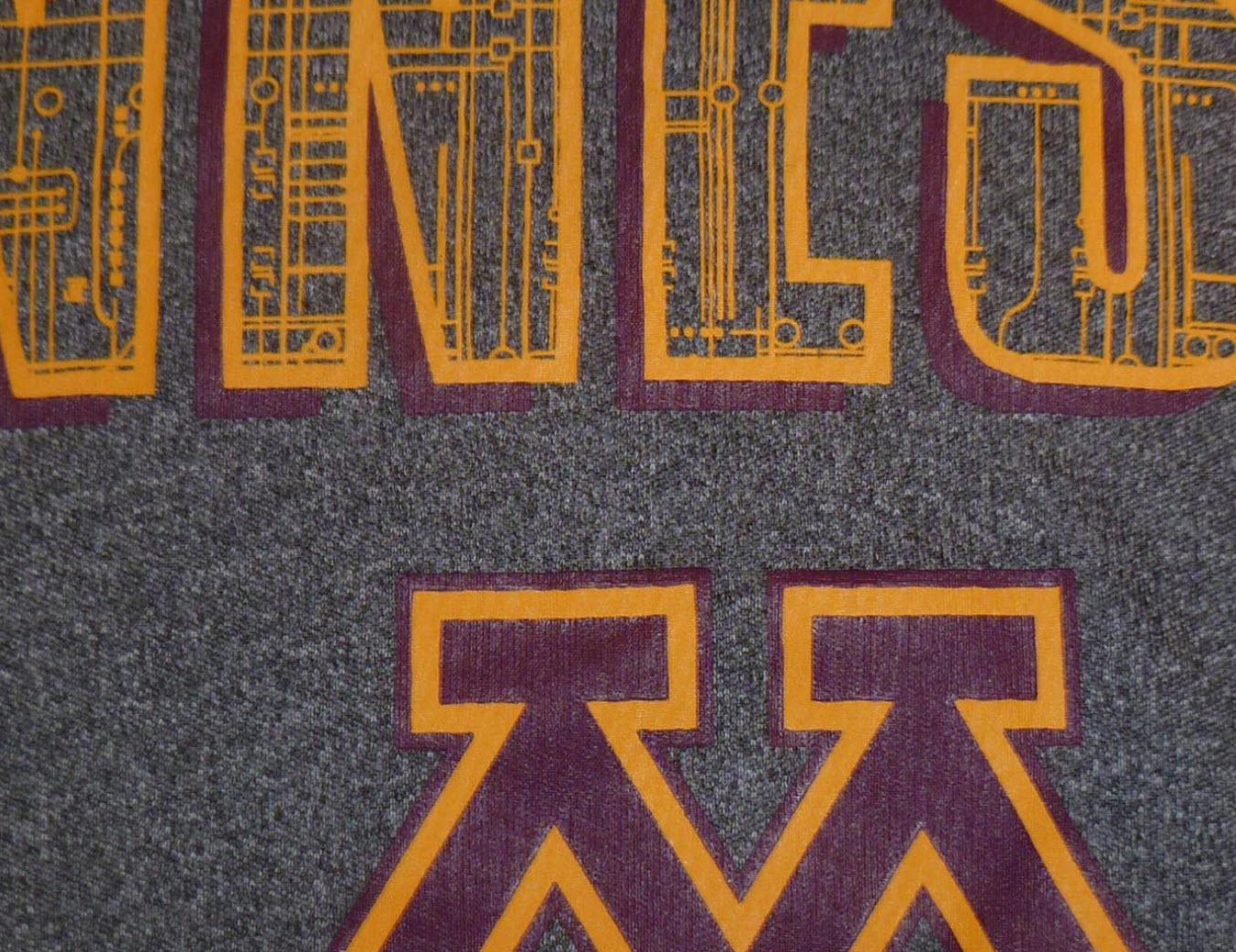 Campus Heritage Men's Minnesota Gophers Performance Circuit T-shirt Gray 2XL gallery