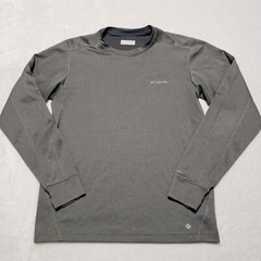 Columbia Shirt Mens Medium M Omni Wick Gray Sweater Long Sleeves
