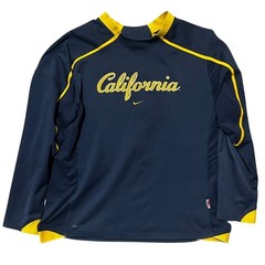 Vintage Nike Team California Golden Bears Pullover Navy Blue Gold Mens XL