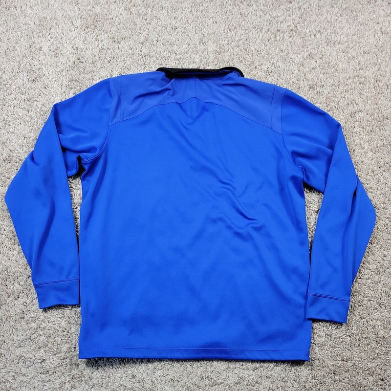 Nike Golf Pullover Mens Large Blue Standard Fit 3/4 Zip Dole Logo Sweatshirt gallery