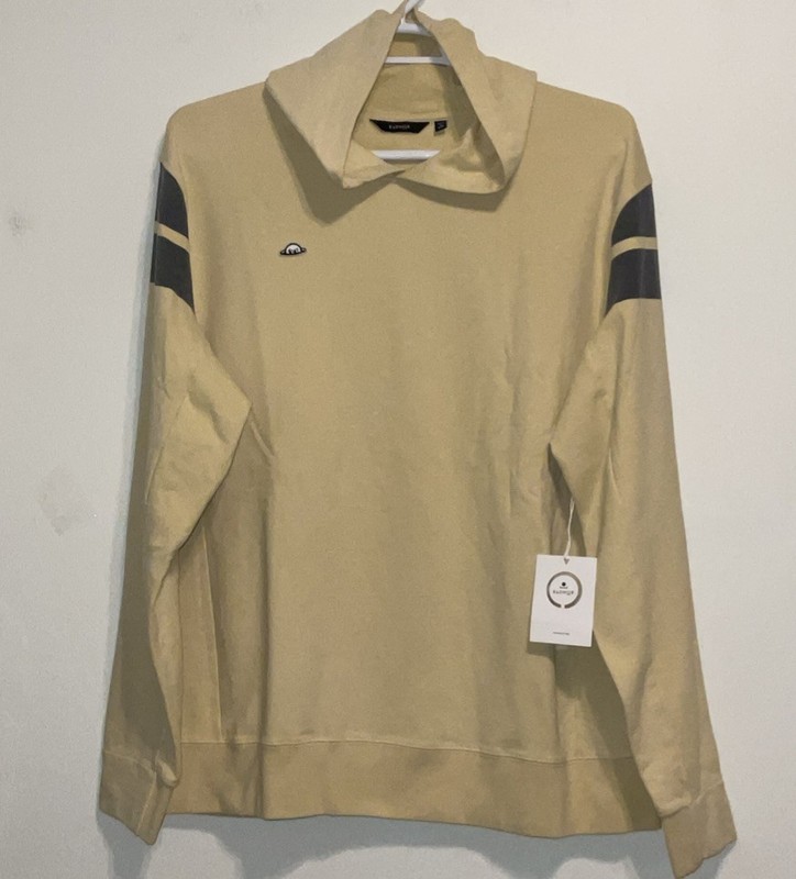 RADMOR GOLF HIGGINS CAP STRIPE WHEAT FRENCH TERRY PULLOVER HOODIE 2XL NWT gallery