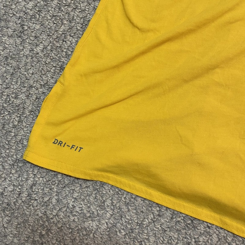 University of Michigan Nike Jordan Dri Fit T Shirt Men's M Fits S Yellow Running gallery