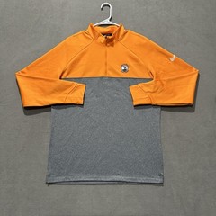Nike Golf Therma Quarter Zip Men L Orange Gray Pullover Pebble Beach Logo 854498