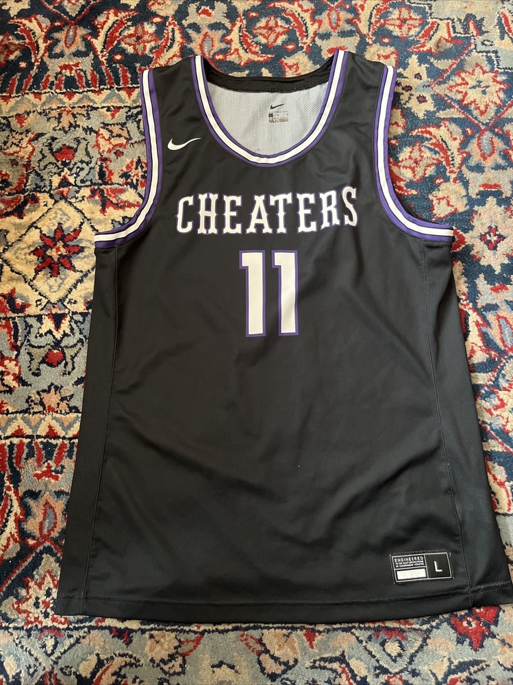 Nike Drew League Jersey 11 Large Purple Black White LA Pro Am Summer Rare