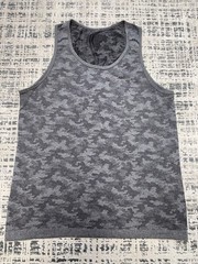 Lululemon Camo Metal Vent Tech Sleeveless Mens Medium Gray Muscle Tank