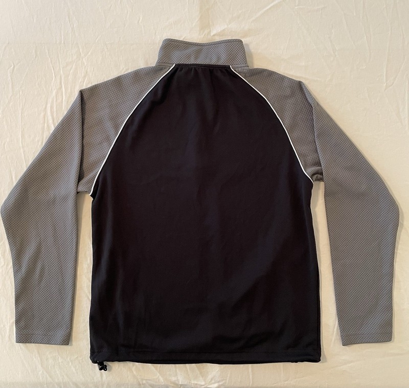 Boombah Quarter Zip Pullover Black Gray Front Pockets Adjustable Waist Men Small gallery