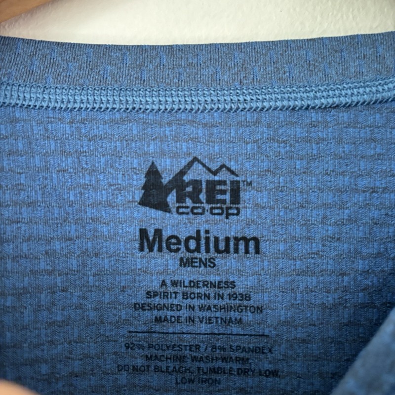 REI Co-op T-shirt Mens Medium Blue Lightweight Base Layer Performance Hiking gallery
