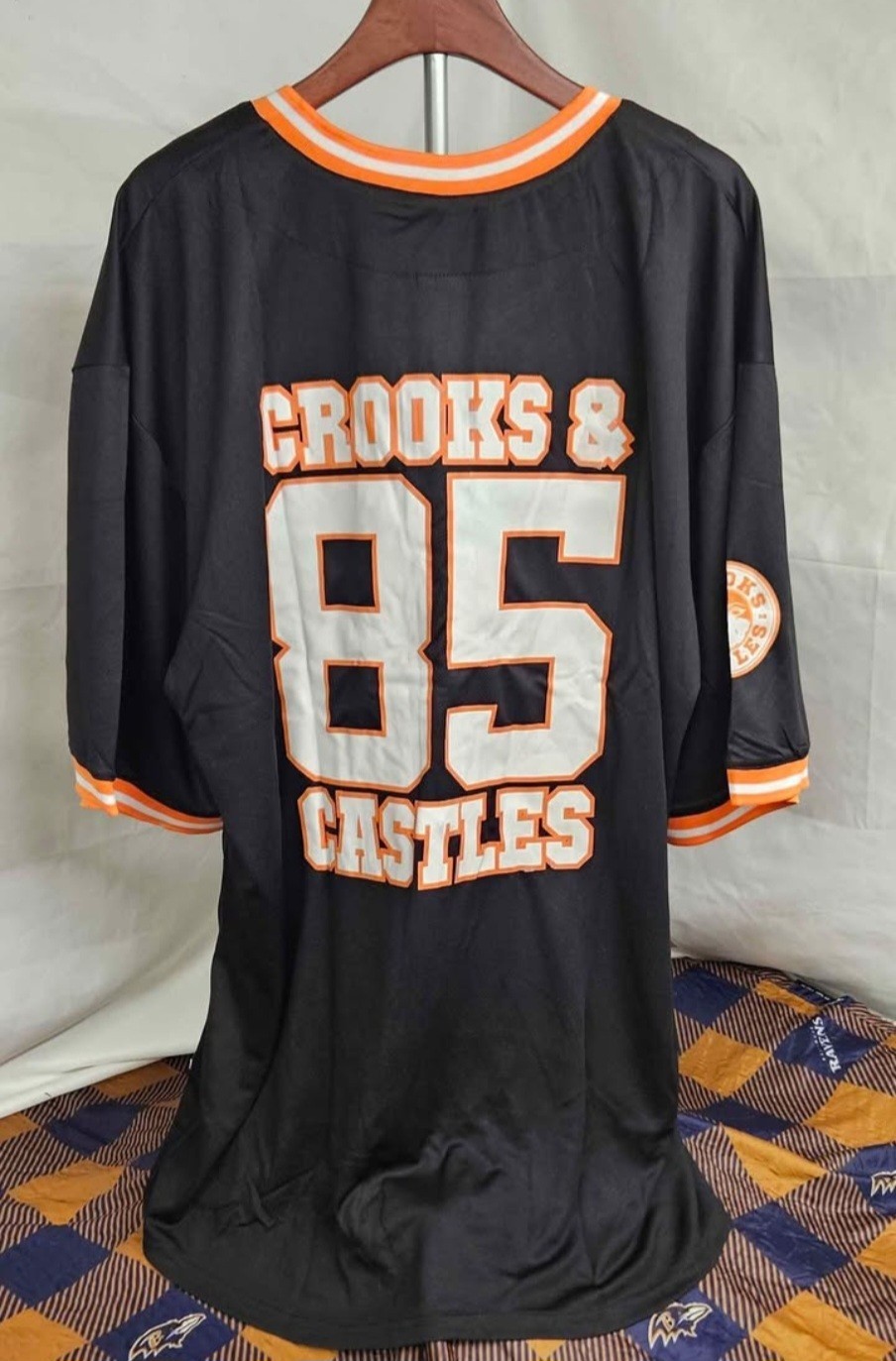 Men's Crooks & Castles Baseball Jersey Sizes 2XL Black gallery