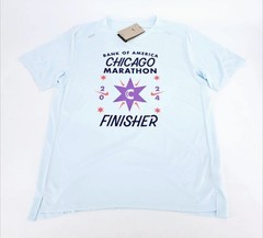Nike Rise 365 Chicago Marathon 2024 Finisher SS Shirt Blue Size XL FV6330 474