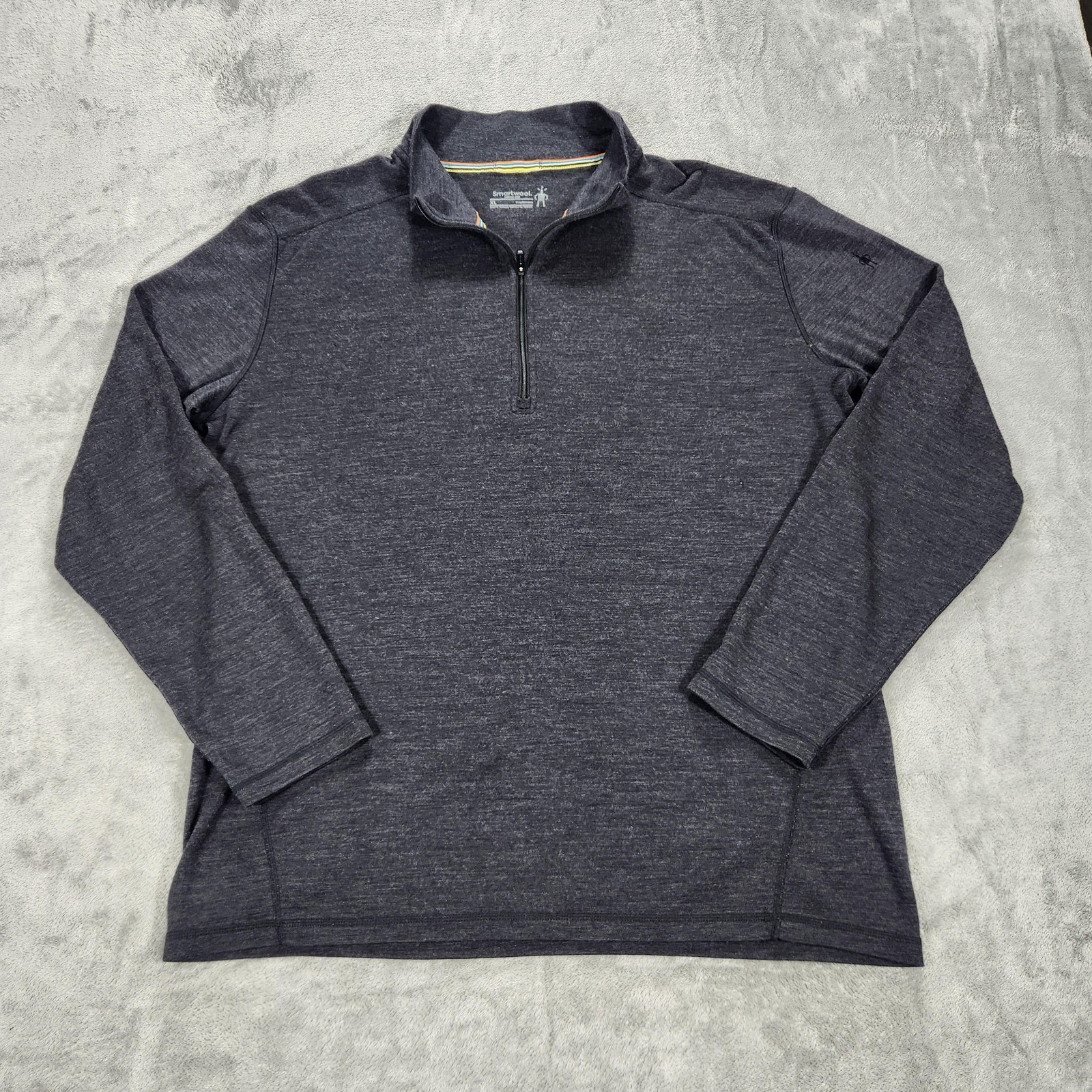 Smartwool Merino 250 Pullover Mens XL Gray 1/4 Zip Wool Base Layer Top gallery