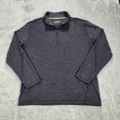 Smartwool Merino 250 Pullover Mens XL Gray 1/4 Zip Wool Base Layer Top