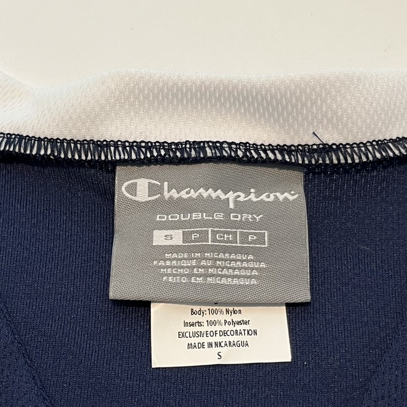 Champion Double Dry Sleeveless Blue Basketball Jersey BB70 Small Spot On Collar gallery
