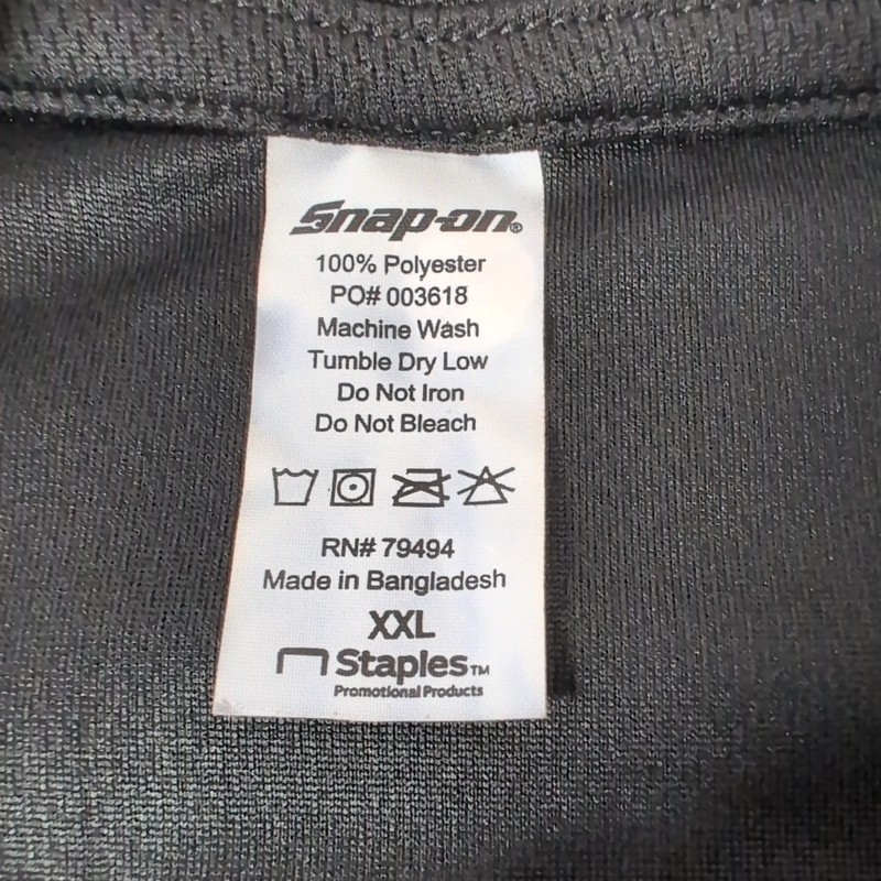 Snap-On Tools Quarter-Zip Performance Pullover Shirt Black Size XL Free Shipping gallery