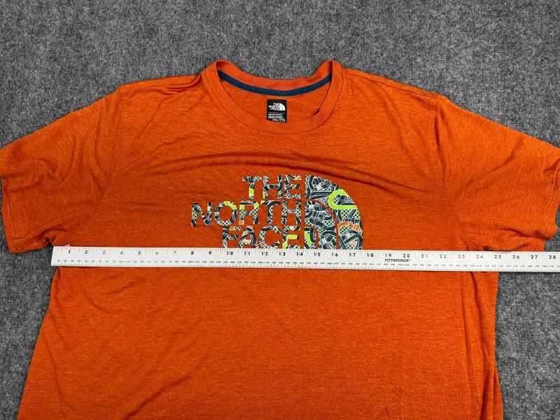The North Face Mens T-Shirt 2XL Orange Graphic FlashDry Climbing Gear Hiking Tee gallery