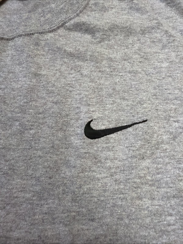 Vintage Nike 90s Deadstock Made in USA Boxy Muscle Tank Large GRAY Swoosh Gym XL gallery