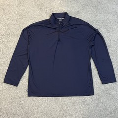 Mizzen Main Pullover Men Extra Large Navy Quarter Zip Mock Neck Long Sleeve Knit