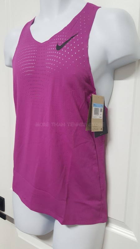 Nike Aeroswift Dri-Fit ADV Slim Fit Running Singlet Fuchsia Mens FN4231-518 Sz S gallery