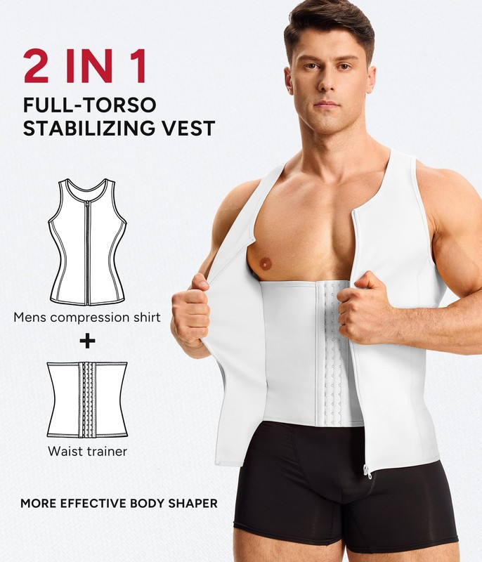 Nebility Mens Shapewear Fajas para Hombres Compression Shirt Men Body Shaper ... gallery