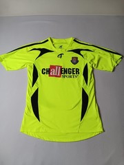 Challenger Teamwear Shirt Mens M Neon Yellow British Soccer Jersey Athletic Top