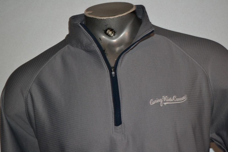 37287 Under Armour Golf Pullover Curing Kids Cancer Gray Polyester Size 2XL Mens gallery