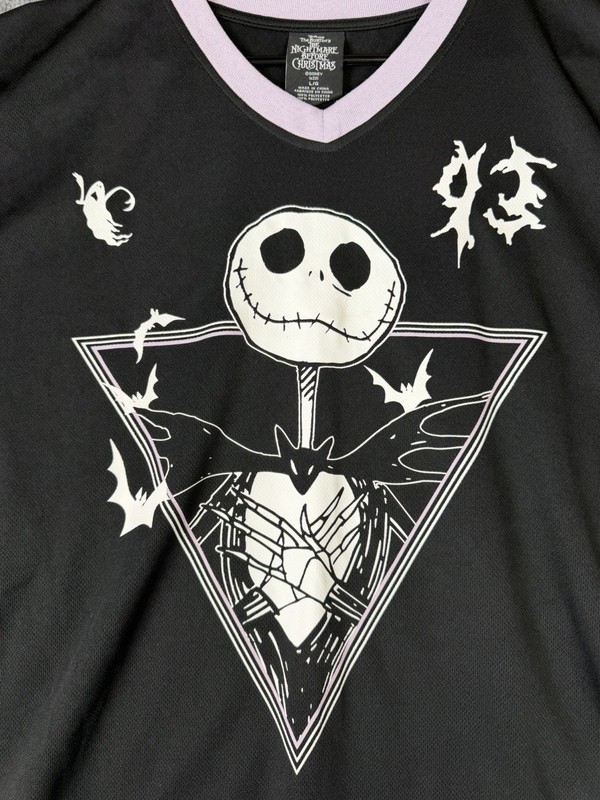Unisex Nightmare Before Christmas Jack Skellington Hockey Jersey Size L gallery