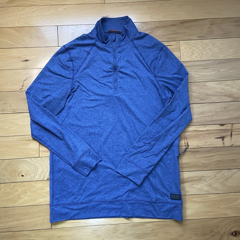 Saxx Peakdaze Performance Half Zip Mens Sz S Blue Long Sleeve gallery