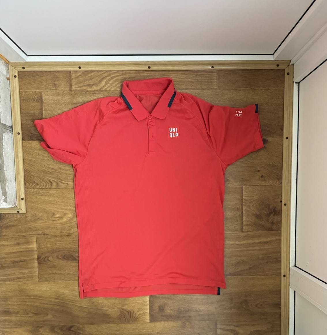 UNIQLO x Roger Federer RF 2021 French Open Dry-EX Red Tennis Polo Shirt US L gallery
