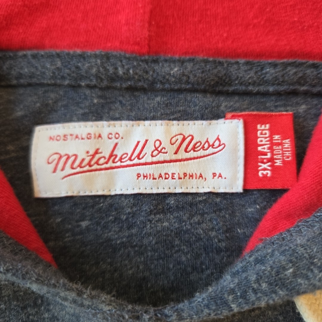 Mitchell & Ness Boston Red Socks Baseball MLB Hooded Long Sleeve T shirt 3XL gallery
