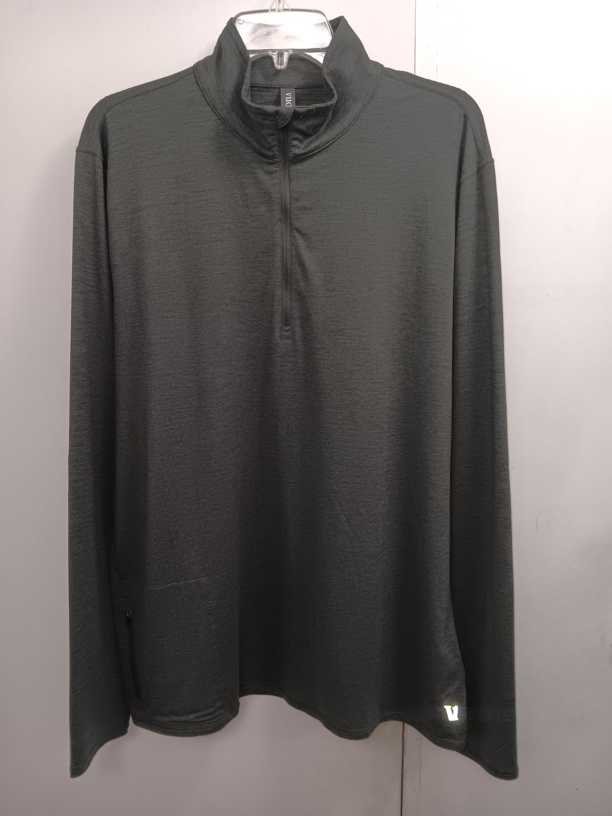 Vuori Ease Performance Half Zip 2.0 Pullover Men's XL Aspen Heather Charcoal gallery