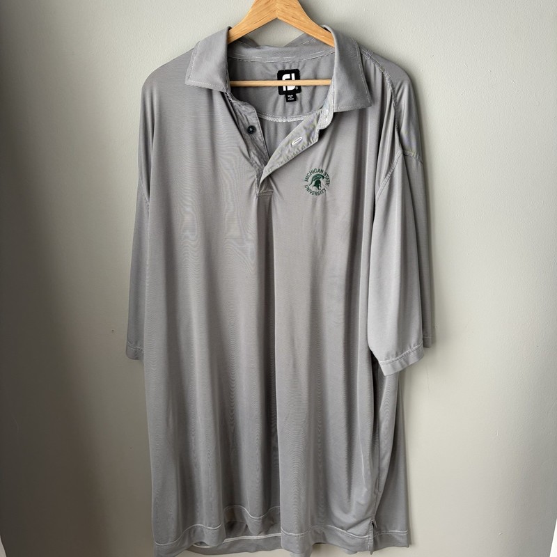 Footjoy FJ Golf Polo Shirt Men's Size XXL stripped- Michigan State Spartans gallery