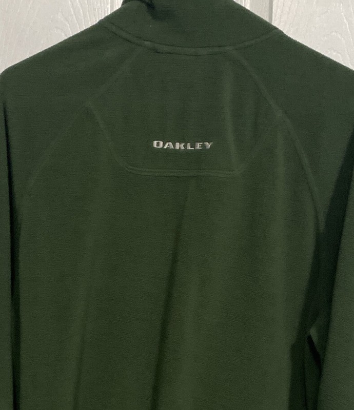 OAKLEY Men's MicroFleece Full Zip Jacket Shirt Sweater Sz Large L Green gallery