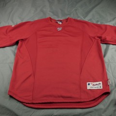 Washington Nationals Pullover Mens XL Majestic MLB Authentic Therma Base Jersey