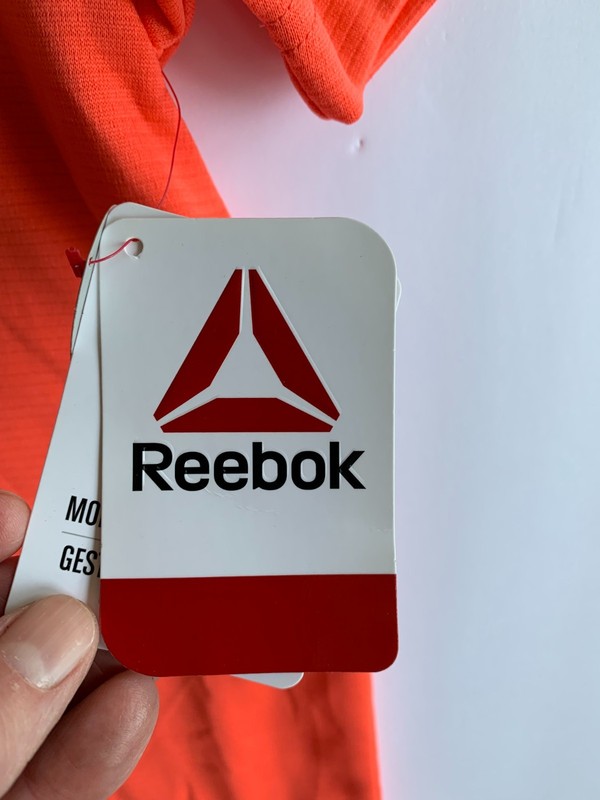 Reebok Polo Shirt Mens (L) Hot Coral Performance Moisture Wicking NWT gallery