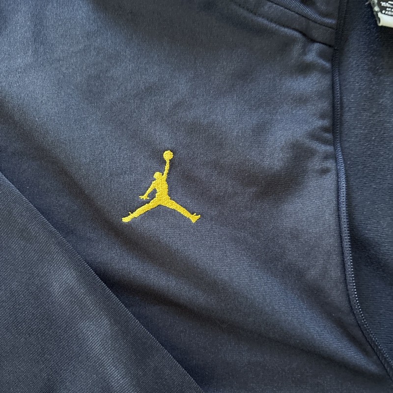Men’s Xl Jordan/michigan Sri Fit Quarter Zip Dark Blue And Yellow gallery