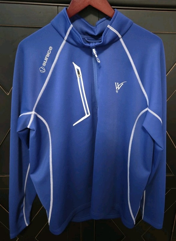 Mens Sunice Allendale 2.0 Water Repellant 1/4 Pullover Shirt Blue Sz L gallery