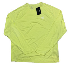 Under Armour T-Shirt Men’s XL Loose Fit Fish Elite Crew Long Sleeve Lime NWT