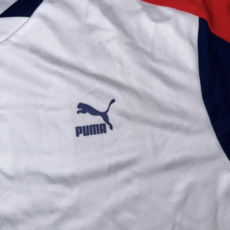 Puma 2018 World Cup Russia Soccer Jersey Men’s Large White Red Crew Neck Shirt gallery