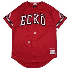 VTG Ecko Unltd Baseball Jersey Mens Medium Red Shirt Performance Stitch On Logo