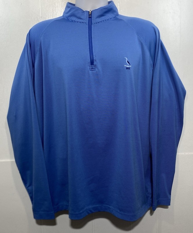 Holderness Bourne 1/4 Zip Pullover Mens XXL Performance Tidal Stripe The Reid gallery